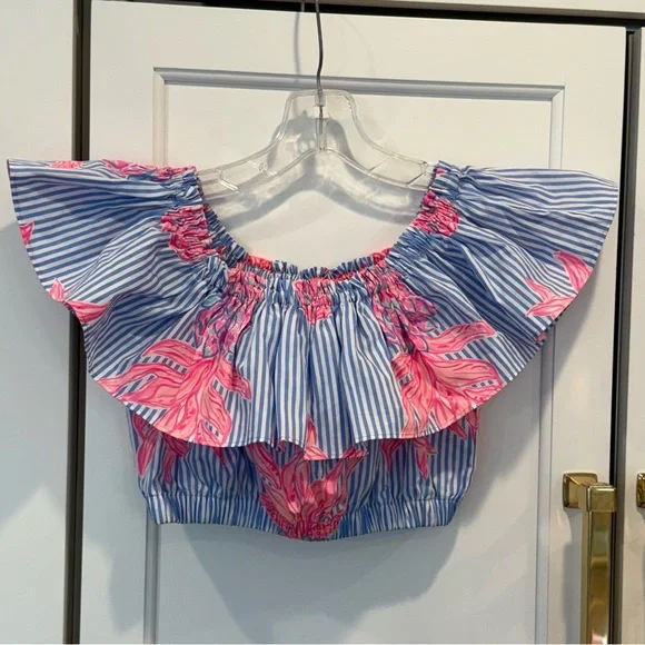 LILLY PULITZER LARISSA SET in BLUE PERI RUM SWIZZLE Sz 00•NEW WITHOUT TAGS• - Picture 5 of 7